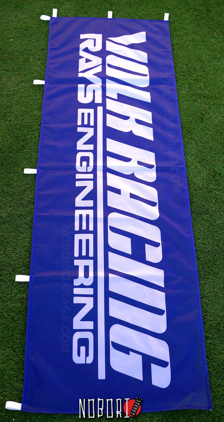 Volk Racing Rays Engineering Nobori Flag (Black/Blue/Red